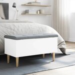 vidaXL Banc de rangement blanc 82x42x46 cm bois d'ingénierie