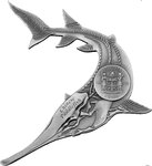 Pièce de monnaie en Argent 1 Dollar g 31.1 (1 oz) Millésime 2023 Extinct Animals WHITE STURGEON