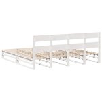 vidaXL Cadre de lit sans matelas blanc 200x200 cm bois massif de pin