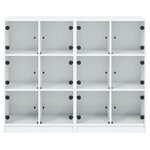 vidaXL Bibliothèque avec portes blanc 136x37x109 cm bois d'ingénierie