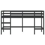vidaXL Lit mezzanine d'enfants sans matelas avec échelle noir 90x200cm