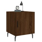 vidaXL Tables de chevet 2Pièces chêne marron 40x40x50cm bois d'ingénierie