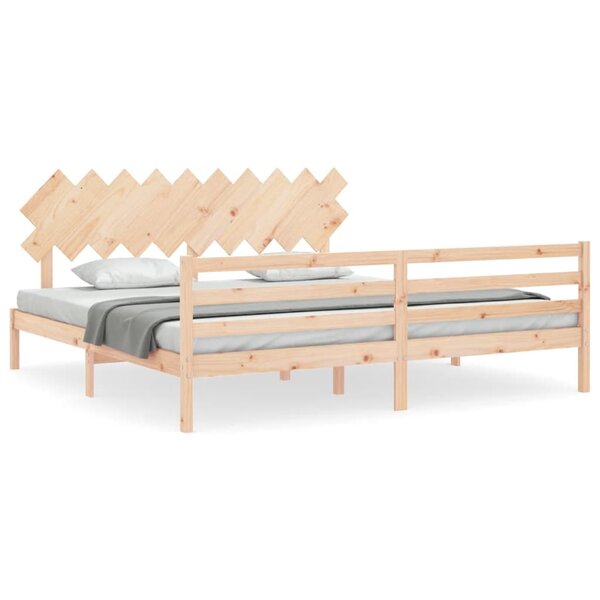 vidaXL Cadre de lit sans matelas 200x200 cm bois massif