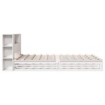 vidaXL Lit bibliothèque sans matelas blanc 150x200 cm bois massif