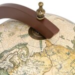 vidaXL Support à vin bar forme globe Marron Bois d'eucalyptus massif