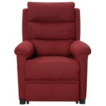 vidaXL Fauteuil de massage Rouge bordeaux Tissu