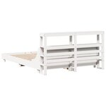 vidaXL Cadre de lit sans matelas blanc 135x190 cm bois de pin massif