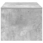 vidaXL Table basse Gris béton 80 x 50 x 40 cm Bois d'ingénierie