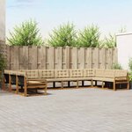 vidaXL Ensemble de canapés d'extérieur 10 Pièces Naturel et Beige