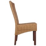 vidaXL Chaises à manger lot de 6 marron rotin naturel