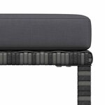 vidaXL Repose-pied sectionnel avec coussin Gris Résine tressée