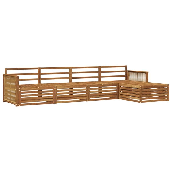 vidaXL Ensemble de canapés d'extérieur 5 pc Naturel