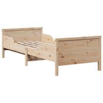 vidaXL Cadre de lit avec matelas Marron 80 x 200 cm Bois de pin massif
