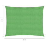 vidaXL Voile d'ombrage 160 g/m² Vert clair 2x3 m PEHD