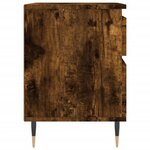 vidaXL Tables de chevet 2 Pièces chêne fumé 40x35x50 cm bois ingénierie