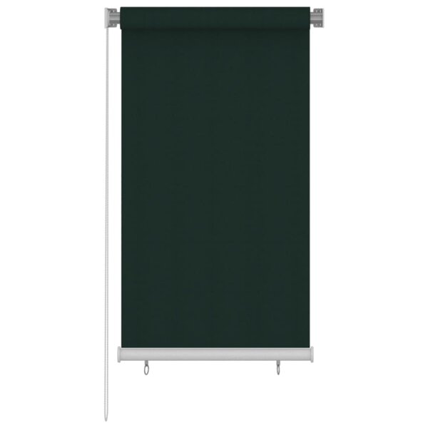 vidaXL Store roulant d'extérieur 80x140 cm Vert foncé PEHD