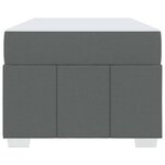 vidaXL Cadre de lit avec matelas Gris foncé 90 x 190 cm tissu