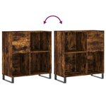vidaXL Armoire à disques chêne fumé 84 5x38x89 cm bois d'ingénierie
