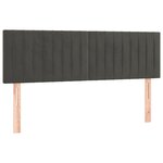 vidaXL Tête de lit à LED Gris foncé 144x5x78/88 cm Velours