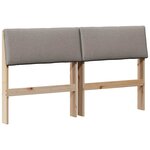vidaXL Tête de lit capitonnée Taupe 150 cm Pin massif