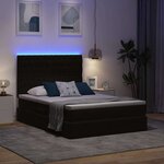 vidaXL Lit avec rangement et LED Noir 140 x 200 cm Velours
