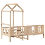 vidaXL Lit de jour avec toit sans matelas 90x190 cm bois massif