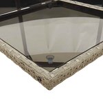 vidaXL Ensemble à manger de jardin 15 Pièces coussins gris résine tressée