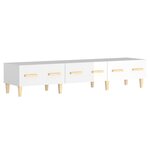vidaXL Meuble TV Blanc brillant 150x34 5x30 cm Bois d'ingénierie