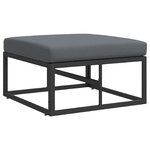 vidaXL Ensemble de canapé de jardin avec coussin 4 Pièces Noir Aluminium