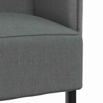 vidaXL Canapé à Haut Dossier Gris foncé 109 x 56 x 121 cm tissu