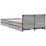 vidaXL Cadre de lit et tiroirs sonoma gris 100x200cm bois d'ingénierie