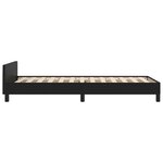 vidaXL Cadre de lit avec tête de lit sans matelas noir 90x190 cm