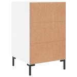 vidaXL Table de chevet blanc 40x40x66 cm bois d'ingénierie