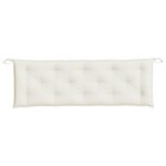 vidaXL Coussins de banc de jardin lot de 2 crème mélangé tissu