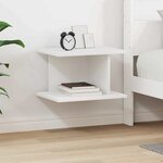 vidaXL Table de chevet Blanc 40 x 30 x 25 cm Bois d'ingénierie