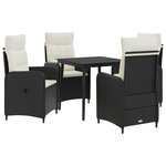 vidaXL Ensemble de Tables Basses 5 pc Noir et blanc crème