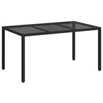 vidaXL Table de Jardin Noir 150 x 90 x 75 cm polyrotin