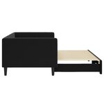 vidaXL Lit de jour avec lit gigogne noir 90x200 cm velours