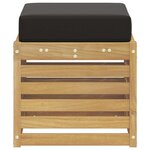 vidaXL Banc de Jardin Blanc 43 x 43 x 45 cm Bois d'Acacia Massif
