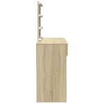vidaXL Coiffeuse avec LED chêne sonoma 100x40x130 cm
