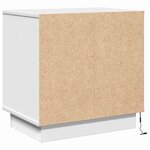 vidaXL Cabinets de chevet avec LED 2 Pièces Blanc 50x34 5x50 cm