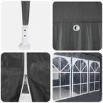 vidaXL Tente de fête Anthracite  Blanc 800 x 400 x 266 cm
