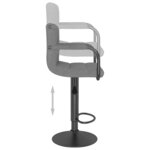 vidaXL Tabouret de bar Gris clair Velours