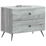 vidaXL Cabinet de chevet avec tiroir Sonoma gris 62 x 34 5 x 47 5 cm