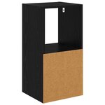vidaXL Table de chevet Chêne noir 35 x 32 x 68 5 cm Bois d'ingénierie