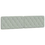 vidaXL Lit avec matelas gris clair 200x200 cm velours