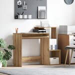 vidaXL Bureau en chêne d'artisan Chêne d'artisan Panneau de particules