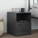 vidaXL Table de chevet anthracite 34 5x39x44 cm acier