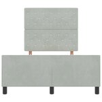 vidaXL Cadre de lit avec tête de lit Gris clair 120 x 190 cm Velours