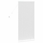 vidaXL Store de Fenêtre avec des rideaux Blanc Aluminium